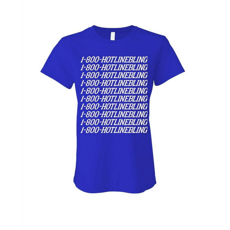 1 800 HOTLINEBLING Cotton LADIES T Shirt Royal Large Walmart