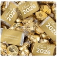 thumbnail image 1 of 1,805 Pcs Gold Graduation Candy Mix - Class of 2026 Wrapped Miniatures & Almond Kisses (23.75 lbs), 1 of 7