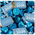 thumbnail image 1 of 1,805 Pcs Light Blue Graduation Candy Mix - Class of 2026 Wrapped Miniatures & Kisses (23.75 lbs), 1 of 7