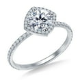 thumbnail image 1 of 1.80ct Round Cut Moissanite Engagement Ring, Classic 4-Prong Whisper Solitaire Ring, Minimalist Bridal Ring, Anniversary Promise Ring, 1 of 5