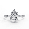 thumbnail image 1 of 1.81 CT Pear Cut Lab Grown Diamond Ring, 6 Prong Wedding Ring, Pave Set Ring, Anniversary Gift Ring, Propose Ring For Women, 1 of 5