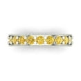 thumbnail image 1 of 1.81 ct Brilliant Round Cut Simulated Yellow Diamond 14k White Gold Band SZ 8, 1 of 6