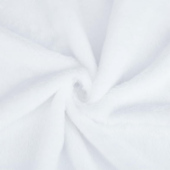 1.82 Yards Faux Fur Fabric 22.05 inches White Imitation Rabbit Plush Fabric Fluffy Craft Fur