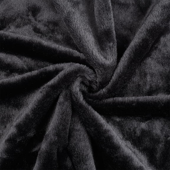 1.82 Yards Fur Fabric 22.05 inches Black Imitation Rabbit Plush Fabric Fluffy Craft Fur for Costumes Rugs Pillows Decorations Craft Supplies Black DIY