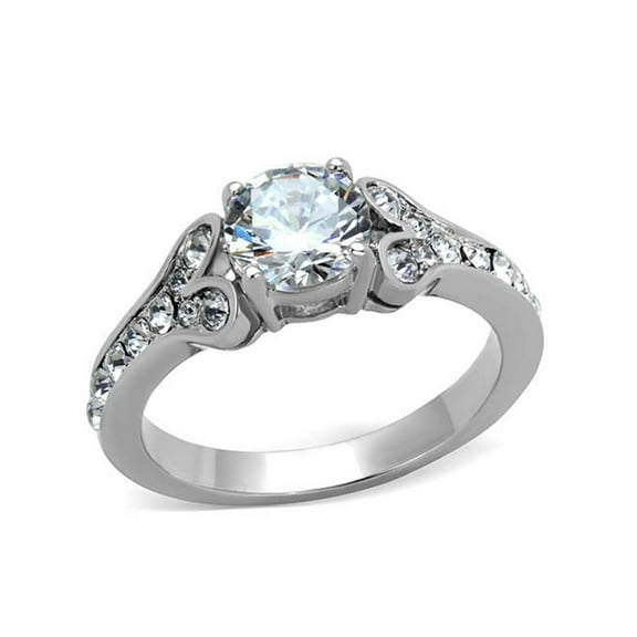 1.82Ct Cubic Zirconia Stainless Steel 316 Engagement Ring Womens Size 10