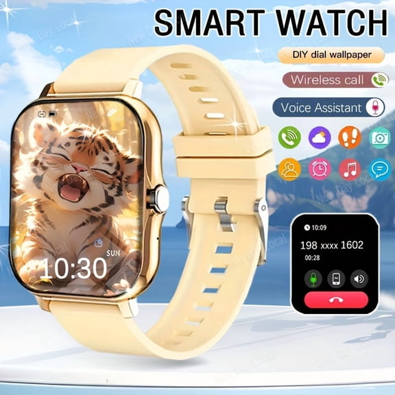 1.83" Full Touch Screen Smart Watch with Activity Tracker, GPS Navigation, Remote Camera/Music Control, Wireless Call/Msg Alerts, USB Rechargeable, Compatible with Android/iPhone