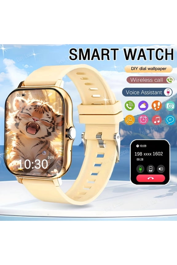 1.83" Full Touch Screen Smart Watch with Activity Tracker, GPS Navigation, Remote Camera/Music Control, Wireless Call/Msg Alerts, USB Rechargeable, Compatible with Android/iPhone
