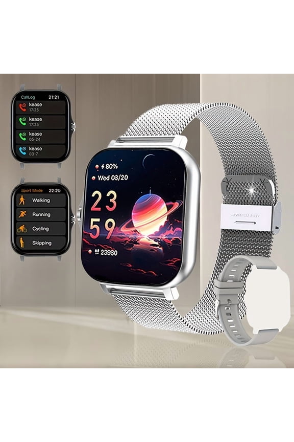 1.83" Full Touch Screen Smart Watch with Activity Tracker, GPS Navigation, Remote Camera/Music Control, Wireless Call/Msg Alerts, USB Rechargeable, Compatible with Android/iPhone