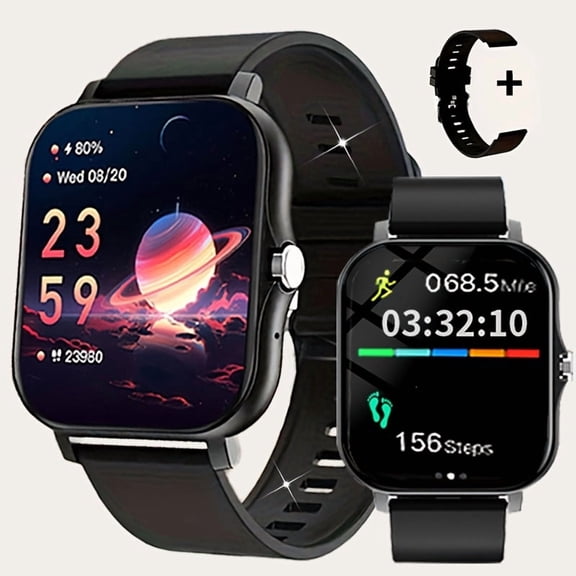 1.83" Full Touch Smartwatch for Men Women, USB Rechargeable with Wireless Call, Message Alerts, Sports Modes, Activity Tracker, Music Control, Compatible with Android iPhone