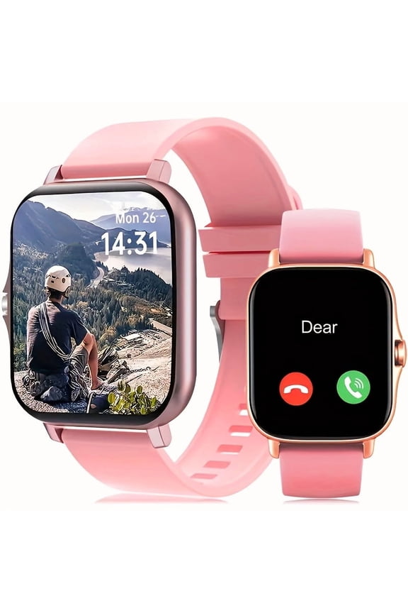 1.83" Full Touch Smartwatch: Wireless Calls, Sedentary Reminder, Multi-Sport Modes, Music Control, Compatible with Android/iPhone, Dual Strap Gift for Men & Women