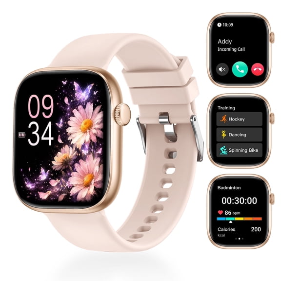 Smart Watches with Bluetooth Calls Answer/Make Calls, 1.83'' for Women 120+ Sports Modes, 10 Days Standby, IP68 resistant Fitness Tracker for Android iPhone
