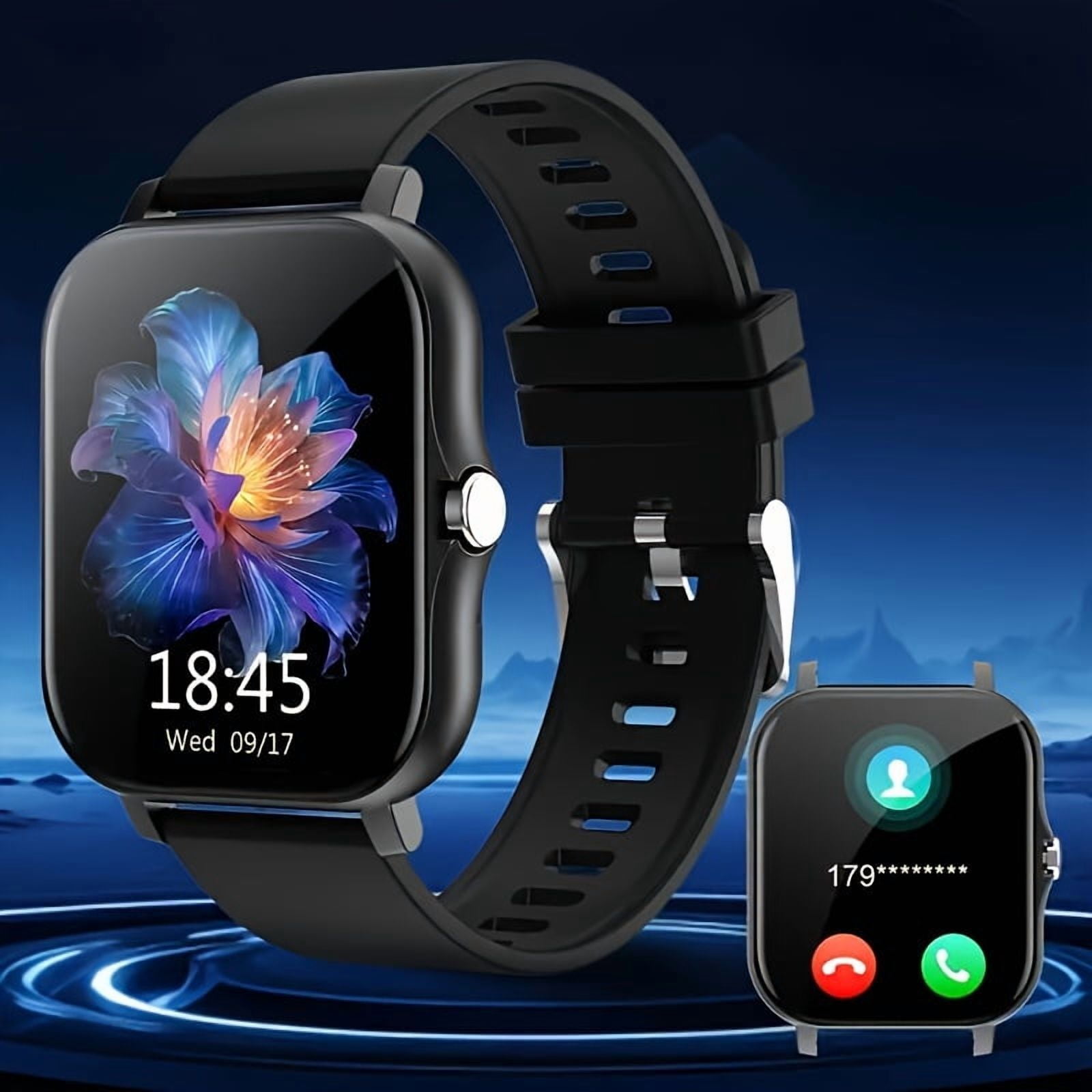 1.83" HD Touch Smartwatch: Call, Track Steps, Sports Modes, Alloy Case, iPhone/Android Compatible, Valentine's Gift