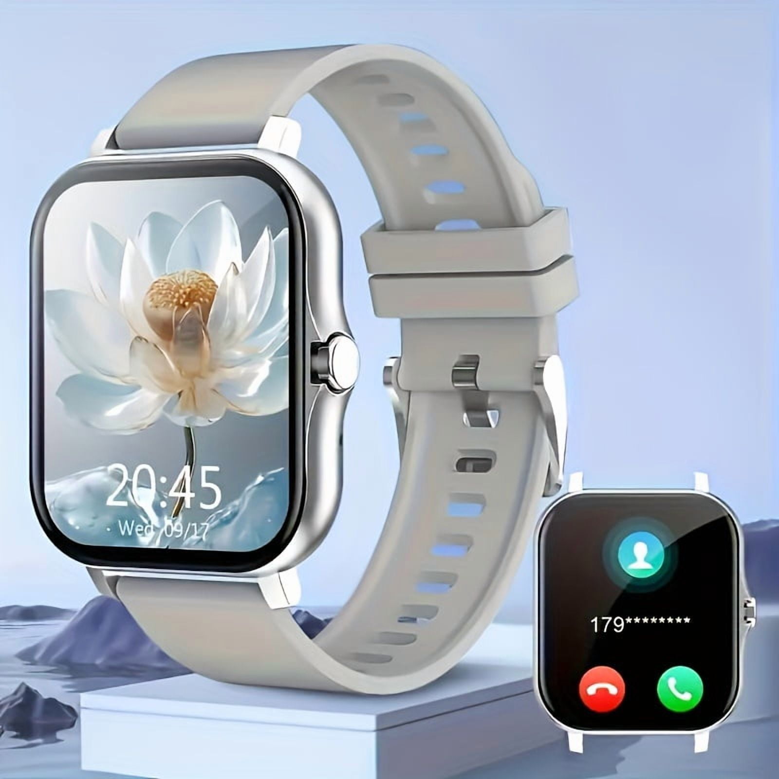 1.83" HD Touch Smartwatch: Call, Track Steps, Sports Modes, Alloy Case, iPhone/Android Compatible, Valentine's Gift