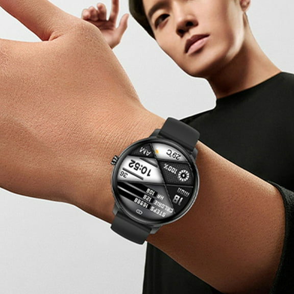 1.83 Inch Full Screen Sports Smartwatch with Bluetooth Calling, IP67 Waterproof, 5-Day Battery, Multi-Sport Modes, Black