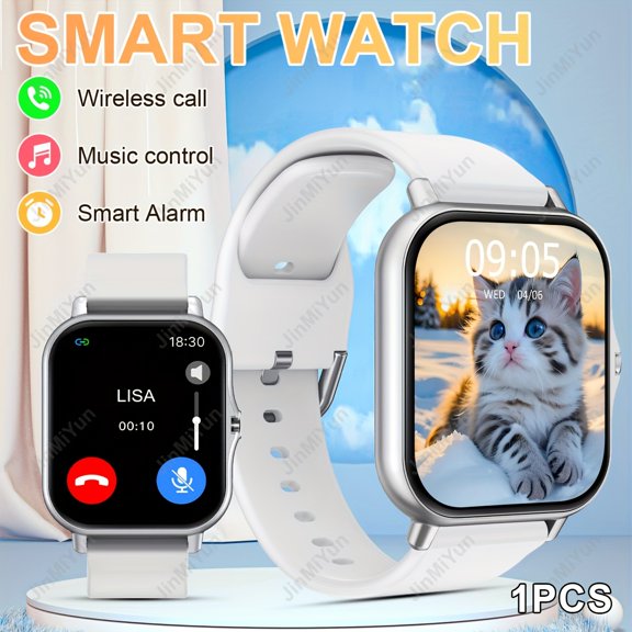 1.83-Inch Full-Screen Touch Sports Smartwatch - Unisex, Wireless Call/Message Alerts, Answer/Dial Calls, Multiple Sport Modes, Remote Photo Capture & Music Playback, Ideal for Outdoor Fitness