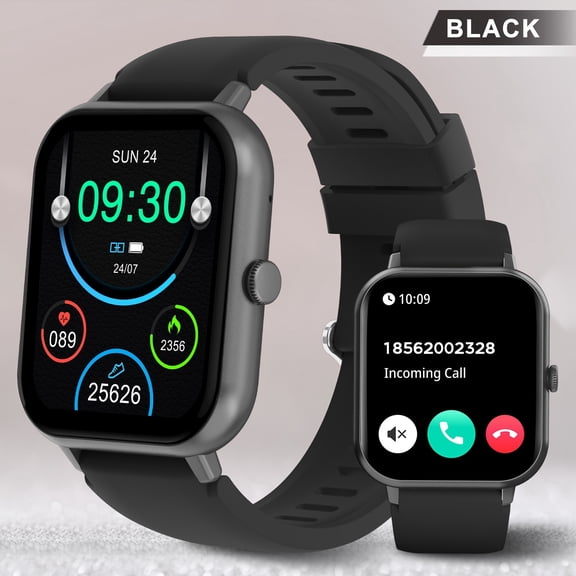 1.83-Inch Full Touch Sports Smart Watch - Pedometer, Distance/Calorie Counter, Wireless Calls & Message Reminders, High-Quality Fashion Fitness Tracker, Compatible with iPhone & Android