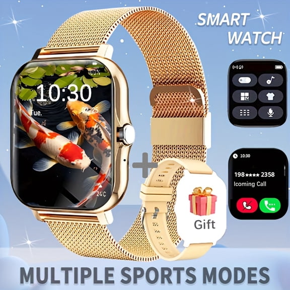 1.83-Inch Smart Men's Watch - Wireless Call Answering/Message Notifications, USB Charging, Multiple Outdoor Sports Modes, Remote Camera/Music/Weather, Android/iPhone Compatible, Exquisite Family Gift