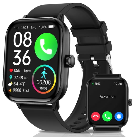 1.83" Smart Watch for Women Men, Make/Answer Calls with Fitness and Wellness Tracking 100+ Sports Modes Step Calorie Counter IP67 Waterproof for Android and iPhone