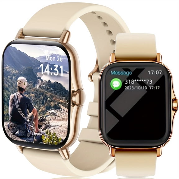 1.83" Smartwatch with HD Call, Music Playback, Multi-Sport Modes, Fitness Tracking & AI Voice Assistant for iPhone/Android - Perfect Gift
