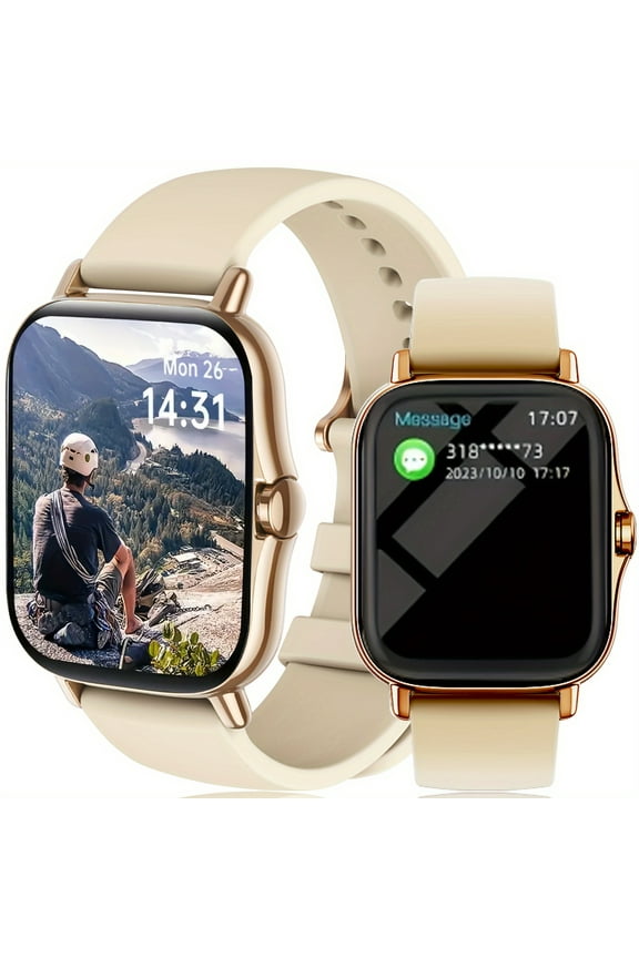 1.83" Smartwatch with HD Call, Music Playback, Multi-Sport Modes, Fitness Tracking & AI Voice Assistant for iPhone/Android - Perfect Gift