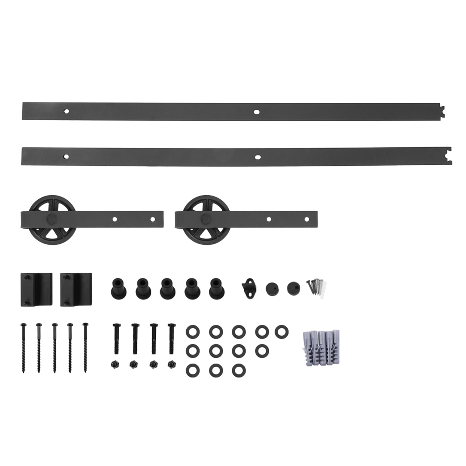 1.83m Single Door Wheel Sliding Barn Wood Door Track Kit Sliding Door Hardware Accessories for