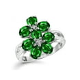 thumbnail image 1 of 1.84 Carat Chrome Diopside Gemstone and Accent White Diamond Ring, 1 of 4