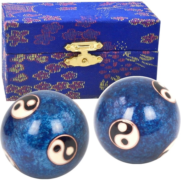 1.85'' Baoding Balls Chinese Exercise Stress Balls with Gift Box Hand Exercise Self-Massage To Improve Mobility Craft Collection