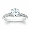 thumbnail image 1 of 1.85 Carat Round Cut Moissanite Engagement Ring - Bridal Ring - Promise Ring - Anniversary Ring - 18k Gold Plated Over Silver, 1 of 2
