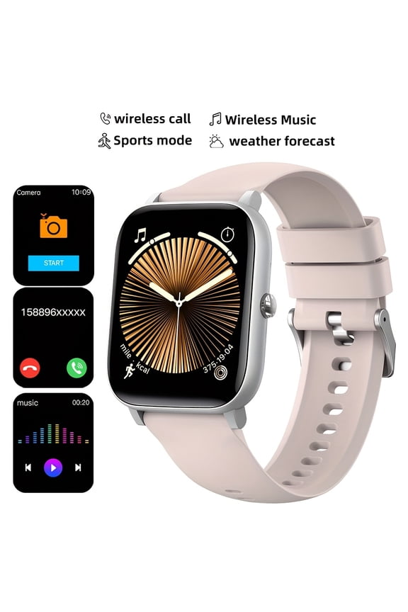 1.85" Fitness Smartwatch for Men Women: Call Answer, Health Monitor, Sports Modes, Message Alert, Compatible with iPhone Android