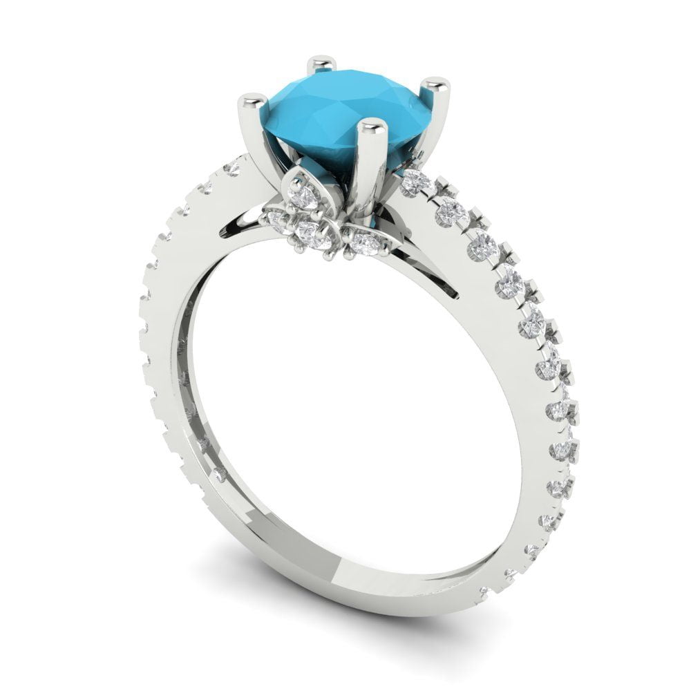 White Gold Oval Engagement Ring With Diamond Halo - Simmons Fine Jewelry