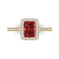 thumbnail image 1 of Clara Pucci 14K Yellow Gold 1.86ct Garnet Solitaire with Accents Ring, 1 of 8