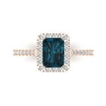thumbnail image 1 of Clara Pucci 14K Rose Gold 1.86ct LondonBlueTopaz Solitaire with Accents, 1 of 8
