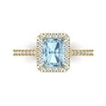 thumbnail image 1 of Clara Pucci 14K Yellow Gold 1.86ct Blue Solitaire with Accents Ring, 1 of 8