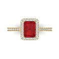 thumbnail image 1 of Clara Pucci 14K Yellow Gold 1.86ct Ruby Solitaire with Accents Ring, 1 of 8