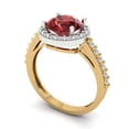 thumbnail image 1 of 1.86 ct Round Cut Natural Garnet Halo Engagement Ring for Women in 14K White/Yellow Gold, 1 of 2