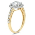 thumbnail image 1 of 1.86 ct Round Cut White Sapphire Halo Engagement Ring for Women in 14K White/Yellow Gold, 1 of 2