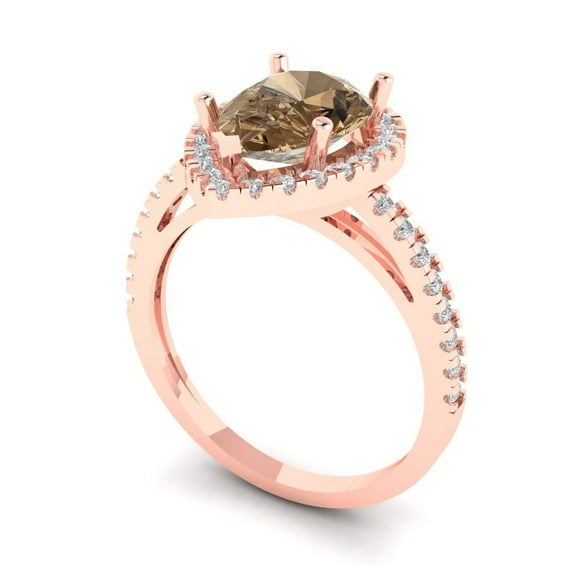 1.86ct Emerald Cut Blue Natural Swiss Blue Topaz 14k Pink Rose Gold Engraving Statement Bridal Wedding Halo Designer Ring Size 7.75
