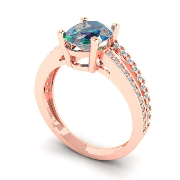 1.86ct Emerald Cut Blue Natural Swiss Blue Topaz 18k White Gold Engraving Statement Bridal Wedding Halo Designer Ring Size 4.75