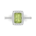 thumbnail image 1 of Clara Pucci 14K White Gold 1.86ct Peridot Halo Ring for Women, 1 of 8