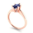thumbnail image 1 of 1.86ct Emerald Cut White Sapphire 18k Pink Rose Gold Engraving Statement Bridal Wedding Halo Designer Ring Size 7.25, 1 of 7