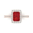 thumbnail image 1 of Clara Pucci 14K Rose Gold 1.86ct Tourmaline Halo Ring for Women, 1 of 8