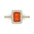 thumbnail image 1 of Clara Pucci 14K Yellow Gold 1.86ct Red Halo Ring for Women, 1 of 8