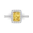 thumbnail image 1 of Clara Pucci 14K White Gold 1.86ct Citrine Halo Ring for Women, 1 of 8