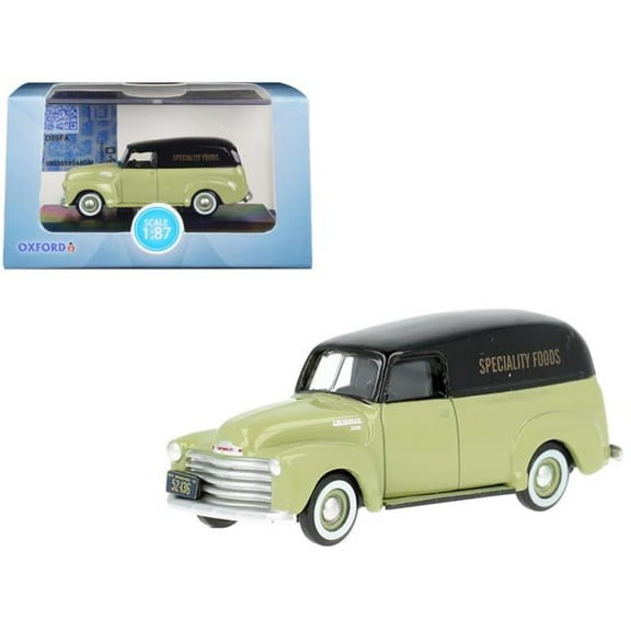 1-87 HO Scale 1950 Chevrolet Panel Van Speciality Foods Light Green & Black Diecast Model Car