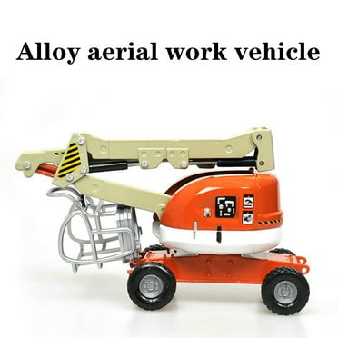 1:87 Lifting Telescopic Aerial Work Vehicle Model Alloy Engineering Vehicle Toys Birthday Gifts For Kids