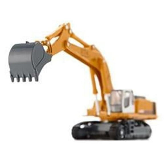 1-87 Scale Heavy Haulage Flatbed Transporter Blue & Liebherr 974 Litronic Yellow HO Diecast Models Excavator