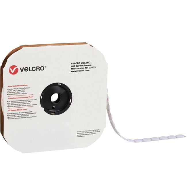 1.87 in. Hook White Cloth Hook & Eye Brand Tape Individual Dots