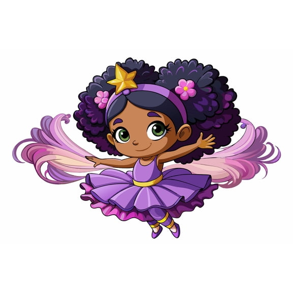 Fairy Ballerina with Pink & Purple Wings Photo Edible Image Cupcake and Cookie Toppers by TNCT (20 Count)