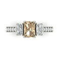 thumbnail image 1 of Clara Pucci 14K White Gold 1.88ct YellowMoissanite Three-Stone Ring, 1 of 8