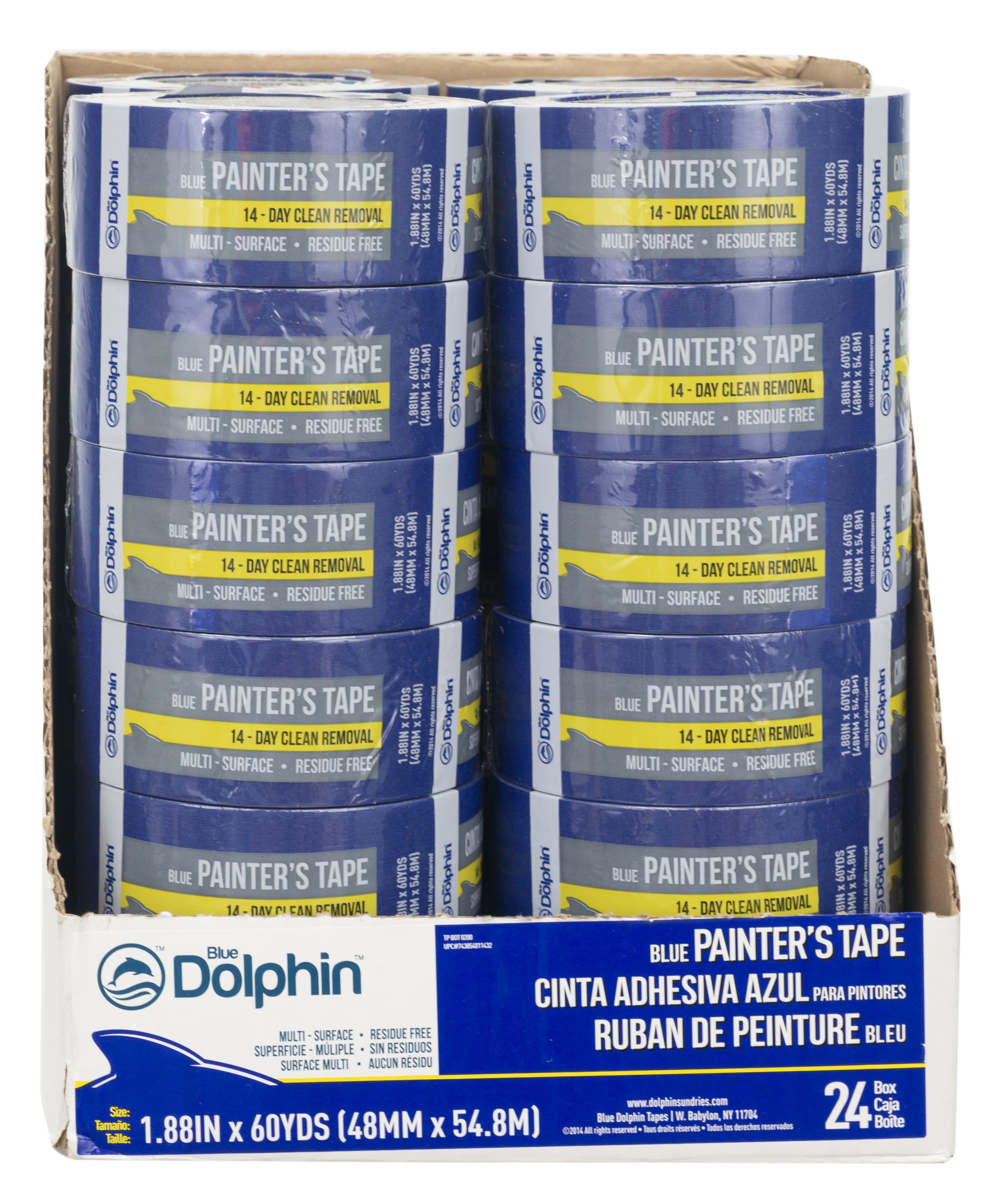 1.88 in. X 60 YARDS (48MM X 54.8M) Painter’s Blue Tape, 24 count